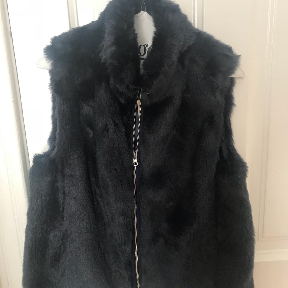 J.Crew faux fur vest